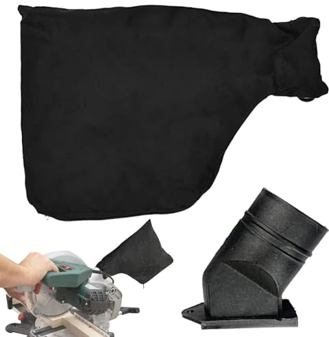 Dust Collector Bag | Sander Dust Bag - Adjustable Attachment Connector Cover Black For Polisher Cutting -Machine Saw Miter -Sander