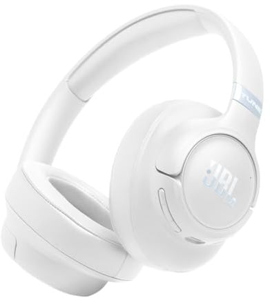 JBL Tune 780NC Cuffie Over-Ear Wireless con Bluetooth, Bianco | Cancellazione del Rumore Adattiva, Fino a 76 ore di Autonomia, Connessione Multipoint, Google e Microsoft Swift Pair