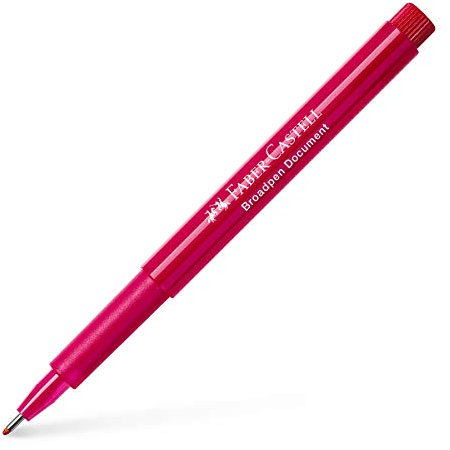 Faber-Castell 155421 - Fineliner Broadpen 1554, Strichbreite 0,8 mm, dokumentenecht, rot, 1 Stück