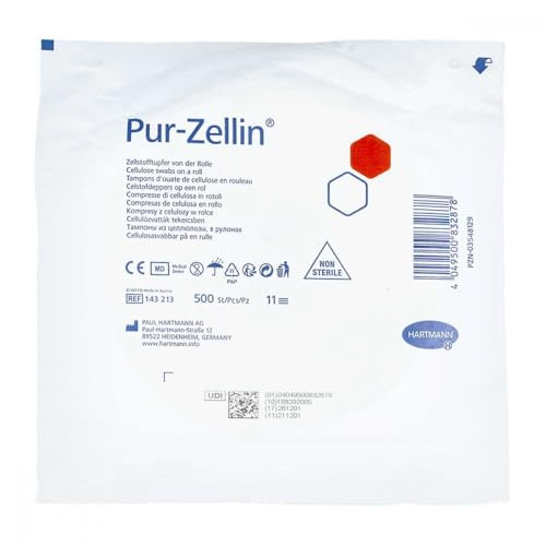 Pur Zellin 4x5 cm steril Rolle zu 500 Stück, 1 St