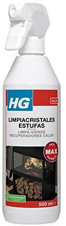 HG Aerosol Limpiador para Cristales de Estufa para Hornos y Chimeneas, Elimina Hollín, Grasa y Alquitrán – 500 ml