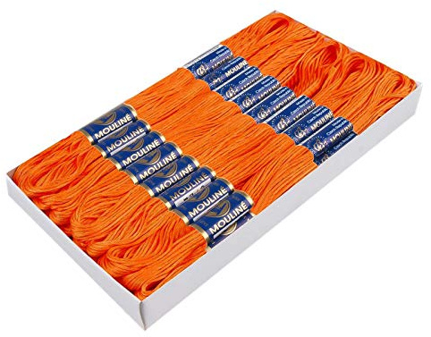 24 Docken Stickgarn je ca. 8m / Sticktwist 100% Baumwolle Stickerei verschiedene Farbwahl, Farbe :2192 dunkelorange