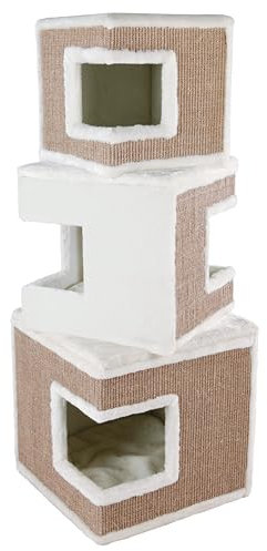 Trixie Lilo Cat Condo | 3-Story Condo Tower | Scratching Surface | Removable Cushions | Brown