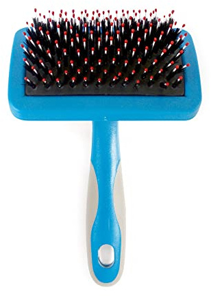 Ancol Ergo Hedgehog Pet Slicker for Long, Short, Silky & Curly Coats - Dog Puppy Multipurpose Hygiene Tool - Professional Grooming Accessory - Small