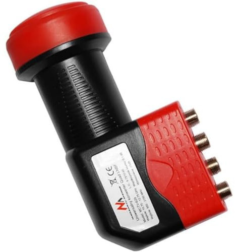 Maclean MCTV-629 Quad-Satellitenkonverter LNB 0,1dB Switch Full HDTV Digital für 4 Teilnehmer Receiver 3D HD Quad