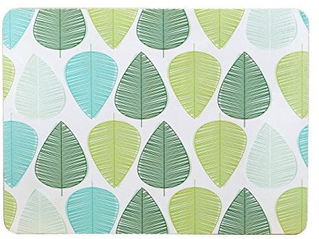 Premier Housewares Leaf Placemats - Set of 4, Green, H2 x W29 x D22cm
