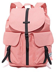 Herschel Unisex-Erwachsene Dawson X-Small Multipurpose Backpack, Erdbeer-Eisgitter, Gummi, Schwarz, 13L