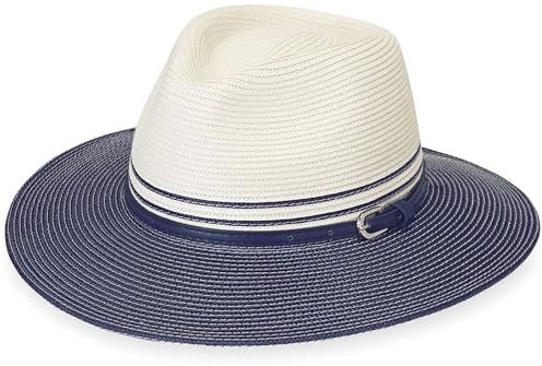 House of Ord Cape Town - Bella Fedora - Faltbarer Sonnenhut mit breiter Krempe für Damen - Sommerhut mit Kordelzug und schmalem Gürtel