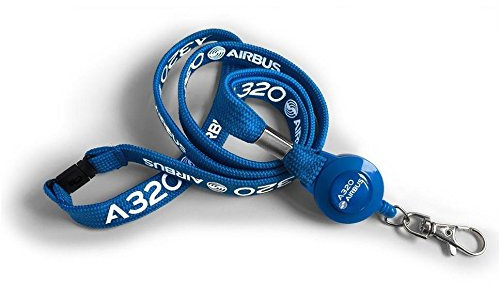 koolkrew Airbus A320 Rohrhalter – 90 cm Schlüsselband mit 10 cm breiter Ausweisrolle, ideal für Ausweis, Zugangskarte, Namensschild