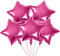 Yisscen 25 Stück Stern Folienballon, 18 Zoll Luftballons Geburtstag Party Dekoration, Sternluftballons Heliumballon für Geburtstag, Hochzeit, Valentinstag, Weihnachtsfeier Deko(Rosa)
