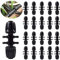 Kalolary 20PCS Barbed Tee Connectors Drip Irrigation, 1/2 inch to 1/4 inch Irrigation Tube Anti-Drop Premiun Quality Fitting (fits 13mm ID/ 4mm ID) (Black)