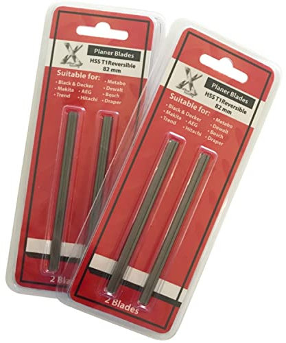 4 x 82mm Planer Blades 82mm Electric Planer Blades for Bosch, DeWalt, Makita, Ferm, Hitachi, Holz-Her, JCB, Mafell, Peugeot, Ryobi, Skil