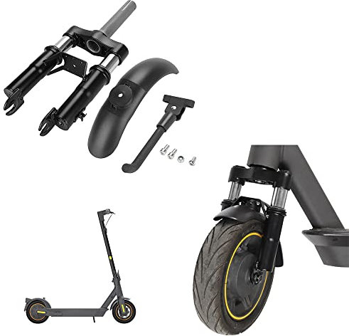 Fututech Set mit Vorderradaufhängung für Segway Ninebot Max G30 Scooter, Stoßdämpfer vorne + Kotflügel vorne + Fußstütze, Elektroroller, Modifikation