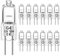VINBE G4 halogène 10W 12V 120Lm 2700K blanc chaud dimmable 12 pièces