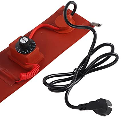 Calentador de Tambor de Metal de 200 L Fácil Instalación Calentador de Tambor de Aceite de Silicona de 1000 W Tambor de Aceite Termostático de Tubería a Tanque de Agua (Enchufe de la UE 220 V)