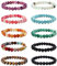 CASSIECA 10 Stück 8mm Perlenarmband für Herren Damen Naturstein Armband Halbedelsteine Armbänder Kristall verstellbar Elastic Herren Armband Perlen Set