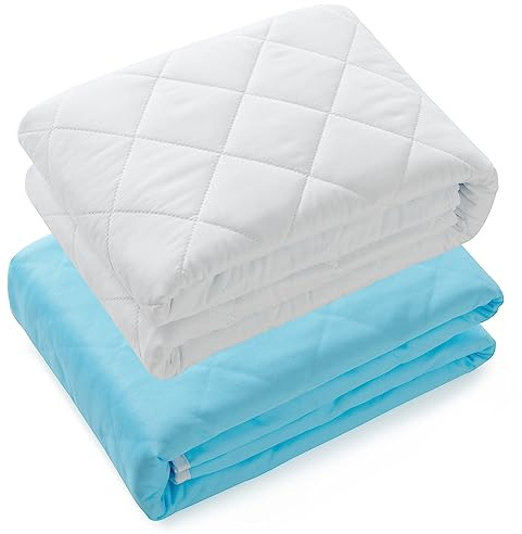 44x52 Washable Waterproof Bed Pads, 2 Pack, Incontinence Bed Pads