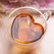 Travel Coffee Mug Heart Love Shaped Glass Mug Couple Cups Double Glass Cup Heat-Resisting Tea Mugs Wine Glasses(150ml)