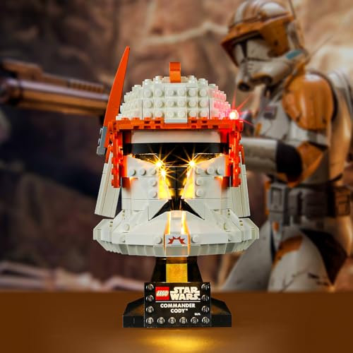 BRIKSMAX 75350 Led Licht für Lego Clone Commander Cody Helm - Compatible with Lego Star Wars Bausteinen Modell - Ohne Lego Set