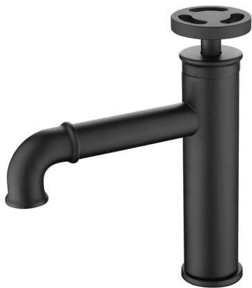 Waschbeckenarmaturen Retro Industrie Stil Matt Schwarz Messing Kranich Badezimmer Wasserhähne Heiß- und Kaltwasser Mischbatterie