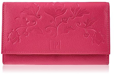 Geldbörse Damen groß RFID Schutz mit floraler Prägung Paolo Peruzzi T-45 Rosa