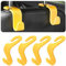 CGEAMDY Auto-Kopfstütze, 4Pcs, versteckt, geeignet zum Aufhängen von Taschen, ideal zum Aufhängen von Taschen, Einkaufstaschen, Spielzeug für Kinder, Autozubehör (Gelb)
