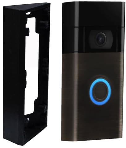 GESTECH Fixed Slim 15 Degree Angle Mount Wedge Only Compatible With Battry Video Doorbell 1st Gen, 2nd Generation (2nd Gen 2020) All-New Doorbell 2024 (3rd Generation) (15° Angle Mount)