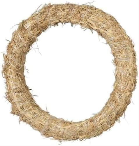 APAC 25cm Straw Ring Christmas Decorations Wreath Frame Seasonal Decorations Base for DIY Craft Floral Arrangements