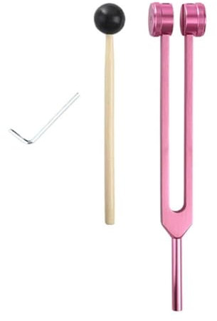 64HZ Stimmgabel Healing Instrument Aluminiumlegierung Leichte Ohr Reinigung Werkzeug Holz Hammer Schraubenschlüssel Reparatur Werkzeug Sound Healing Tools