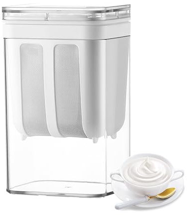 Tissting Yogurt Maker Strainer Food Grade Homemade Greek Yogurt Maker 1100ML/38OZ Reusable Leakproof Fine Mesh Food Strainer for Making Thick Greek Yogurt Soybean Milk Kitchen Gadgets Tools