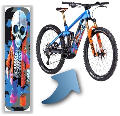 DK´s BikeDesigns Designfolie für E-Bike Akkucover für Cube Stereo | Reaction Hybrid Modelle, Rahmenschutz eBike, Fahrrad Aufkleber, Bike Sticker (SkullCamo Fusion)