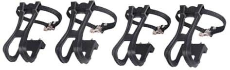 BESPORTBLE 2 Paar Pedalriemen MTB Klickpedale Pedale Für Falträder MTB Flache Pedale MTB-plattformpedale Flache Pedale Für Mountainbikes Zehenclips Und Riemen Nylon Käfig Fitness Fahrrad