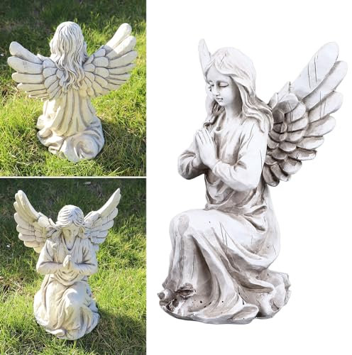 Cyrank Garten-Engel-Figuren, Garten-Statue, Engel-Skulpturen, Statuen, Garten-Engel-Statue, Dekorative Engel-Figur, Ornament Für Garten, Terrasse, Rasen, Hinterhof