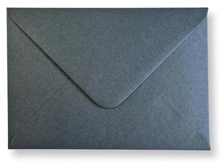 Cards & Crafts Luxus Metallic C6 Briefumschläge - 16,2x11,4 cm - 110g - 162x114mm (Platin/Silber, 100)
