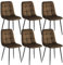 Colenis - Ela Esszimmerstühle - 6er Set - Braun - Samt - Für Esszimmer, Küche & Wohnzimmer - Modernes Design