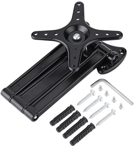 TV Wall Bracket, TV mount Full Motion TV Monitor Wall Mount Bracket Articulating LCD Monitor TV Bracket for 10-27 Inch Flat TV LED LCD Screen