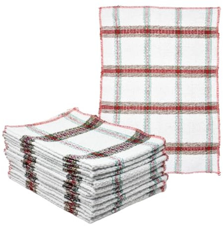 Svelt Apex 10 Panni Lavapavimenti in Cotone Straccio Pavimenti Scozzese, Ottimo per Lavare ed Asciugare i Pavimenti, Misura 40x60 cm
