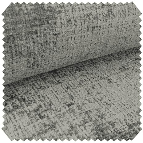 novely® CRETA Glänzender Chenille-Polsterstoff, Robuster Möbelstoff, Schwer Entzündbarer Bezugsstoff, Pflegeleichte Meterware 1lfm | Farbe: 96 Grau