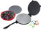 MOVALUXE® - Tortilla Press 12 inch Cast Iron Tortillas Maker. A Gift Set with a Warmer Pouch, 6 Taco Holders, Parchment Paper, Rubber Mat and Recipe E-book. The Perfect Roti, Chapati Dough Press