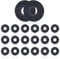 20Pcs Guitar Strap Locks Black Guitar Strap Holder Rubber Guitar Strap Soft Guitar Locking Strap Locks Guitar Protector Guitar Strap Blocks for Acoustic Guitar