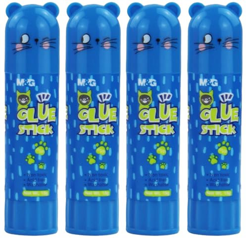 Colla per bastone, bastone adesivo, colla sicura per bambini, bastone di colla per artigianato 15 g (blu)