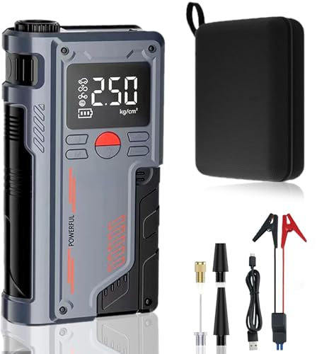 Startup Powerbank 1000A 12V (per 4.0L benzina o 2.5L diesel) Portatile Avvio Dell'auto con LED-Torcia Elettrica & LCD-Mostra, 10000mAh Batteria Auto per SUV, Moto, Tosaerba