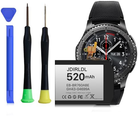 [520mAh] Akku für Gear S3 Frontier (SM-R760), Neuer Upgrade-Akku mit hoher Kapazität als Ersatz für Samsung Galaxy Gear S3 Classic R770, R760, R770, BR760, R765 mit komplettem Reparaturwerkzeug