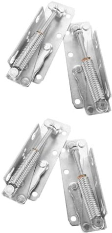 CLISPEED 2 Paar Federscharnier Frühling selbstschließende Scharniere Deckelstütze Drehscharnier Bank Sitzscharnier Deckelscharnier klappbares sofa-scharnier Klappbettscharnier Eisen Silver