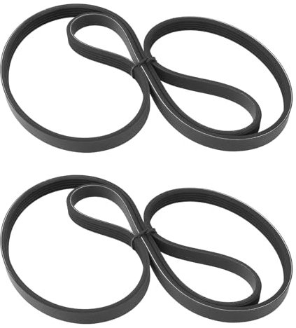 YINETTECH 2 Correas Trapezoidales de Goma PJ con 5 Costillas 1210J5 1210PJ5 5PJ1210 Compatible con Candy Hoover Lavadoras Y Lavavajillas de 1210 X 2,34 X 3,5 Mm