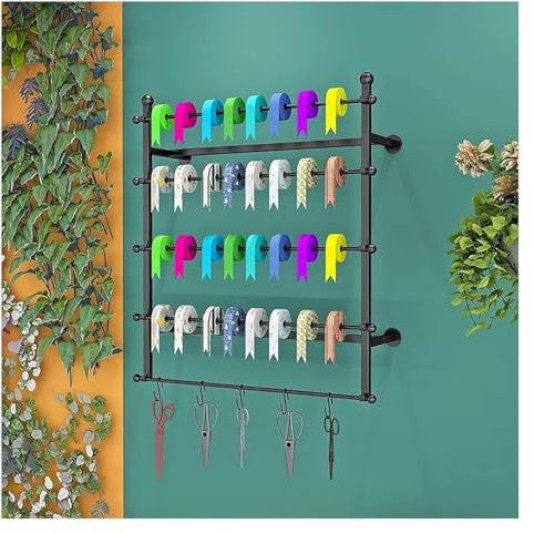 Rastrelliera per Bobine, Organizzatore di Nastri, Organizzatore porta nastri di grande capacità, scaffale for riporre nastri domestici commerciali for stanza dellartigianato/pasticceria/negozio di fio