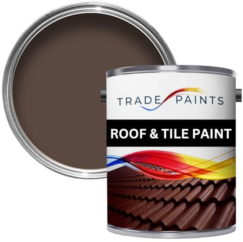 Roof & Tile Paint Ideal For Roofing Tiles, Brick, Concrete & Stone - 5 Litre (Brown)