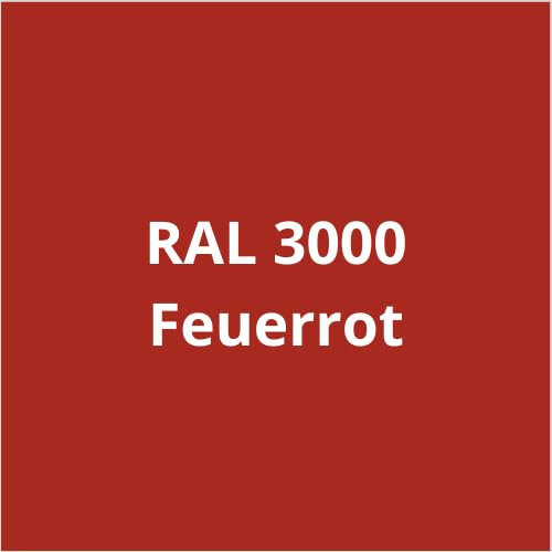 Viton Buntlack 3 Kg Rot - Seidenmatt - Wetterfest für Außen und Innen - 3in1 Grundierung & Lack - HAE 30 - Farbe auf Wasserbasis für Holz, Metall & Stein - Feuerrot RAL 3000