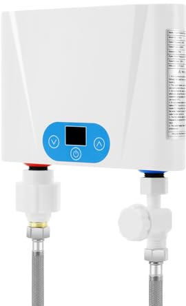 Elektronischer Durchlauferhitzer Küche 220v, Mini Durchlauferhitzer Mit Led-Anzeigetafel 86-131℉, Warmwasserbereiter Für Küche Badezimmer, Schnelles Erhitzen