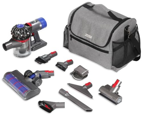 Bolsa de almacenamiento al vacío para coche y barco compatible con Dyson V7 - V15 - Funda organizadora para aspiradora de mano inalámbrica y accesorios, bolsa de transporte de viaje con separadores